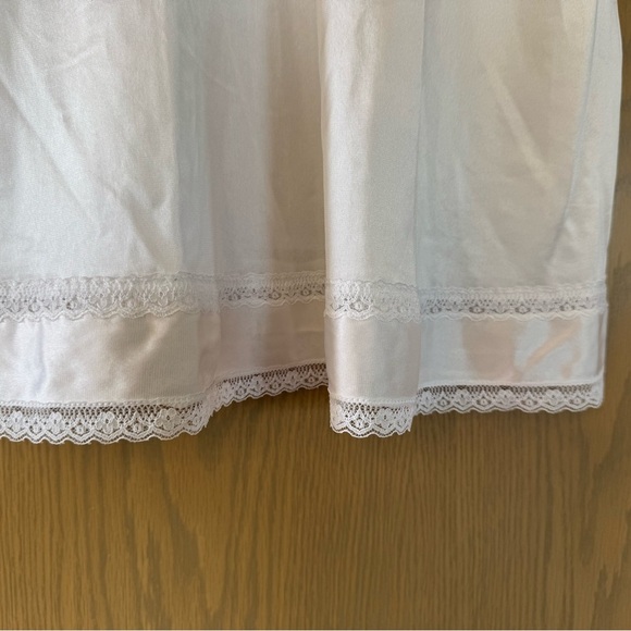 Vintage Sears White Chemise Slip Intimates Sleepwear Dress / size 38 / large Xlg - Picture 6 of 11